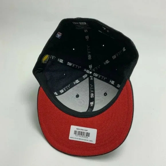 Men's New Era Cap Charcoal Grey | Red Golden State Warriors 59FIFTY NBA NWT - Picture 5 of 5